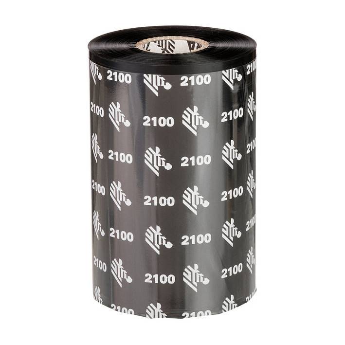 Zebra 2100 Wax - Schwarz - 110 mm x 450 m - Thermotransfer-Farbband (Packung mit 12) - für Zebra Z4000, Z4Mplus, Z6000,-0