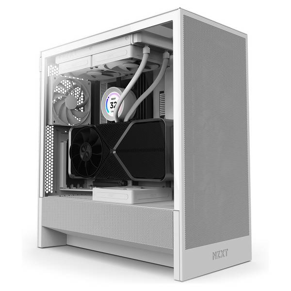 NZXT H series H5 Flow - Mid tower - E-ATX - Seitenteil mit Fenster (gehärtetes Glas)