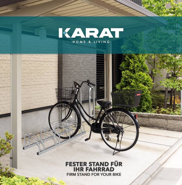 KARAT Fahrradständer Linus - Zur Boden- oder Wandmontage - Für 5 Fahrräder - Silber-4
