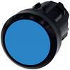 Siemens 3SU10000AA500AA0 3SU1000-0AA50-0AA0 Drucktaster Frontring Kunststoff, rund Knopf Schwarz, Blau Druckentriegelung 1 St.