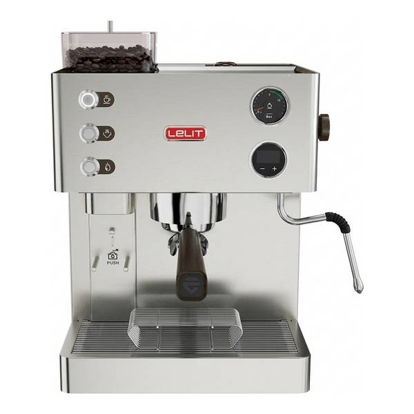 Lelit Kate PL82T, Espressomaschine, 2,5 l, Kaffeebohnen, Gemahlener Kaffee, Eingebautes Mahlwerk, 1200 W, Edelstahl