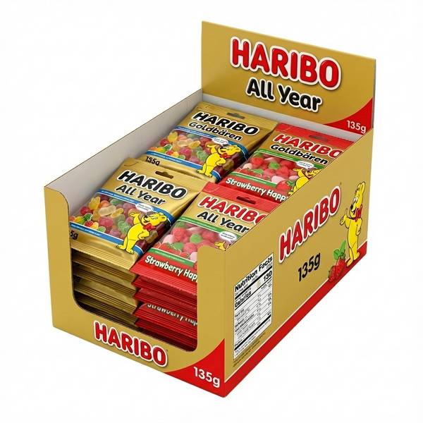 Haribo Thekendisplay All Year 20 x 135g, 5x4 Multimedia-Technik Kerzen