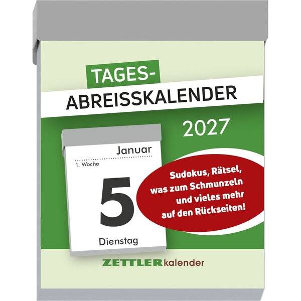 Tagesabreißkalender 302 M 5,4x7,2cm 2027-0