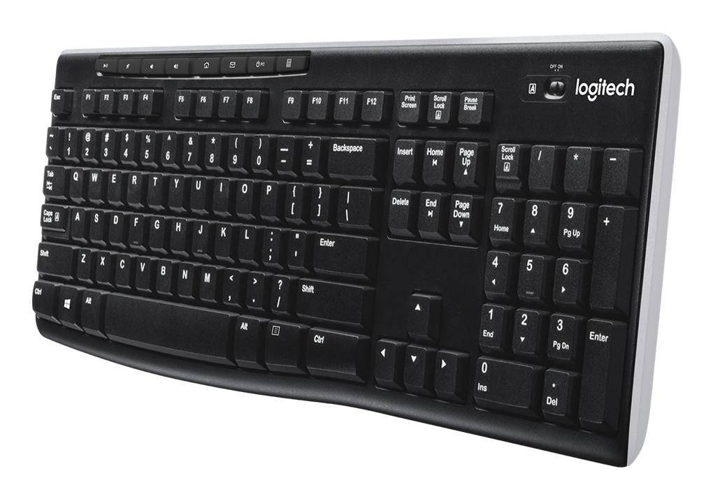 Logitech K270 RF Wireless QWERTY US Layout Schwarz Tastatur Keyboard-1