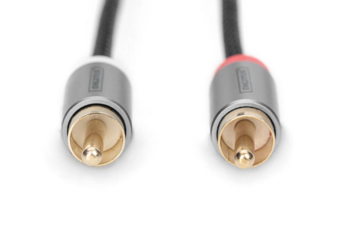 DIGITUS Audio Adapterkabel, 3.5mm Klinke auf Cinch - 1 m - Schwarz-1