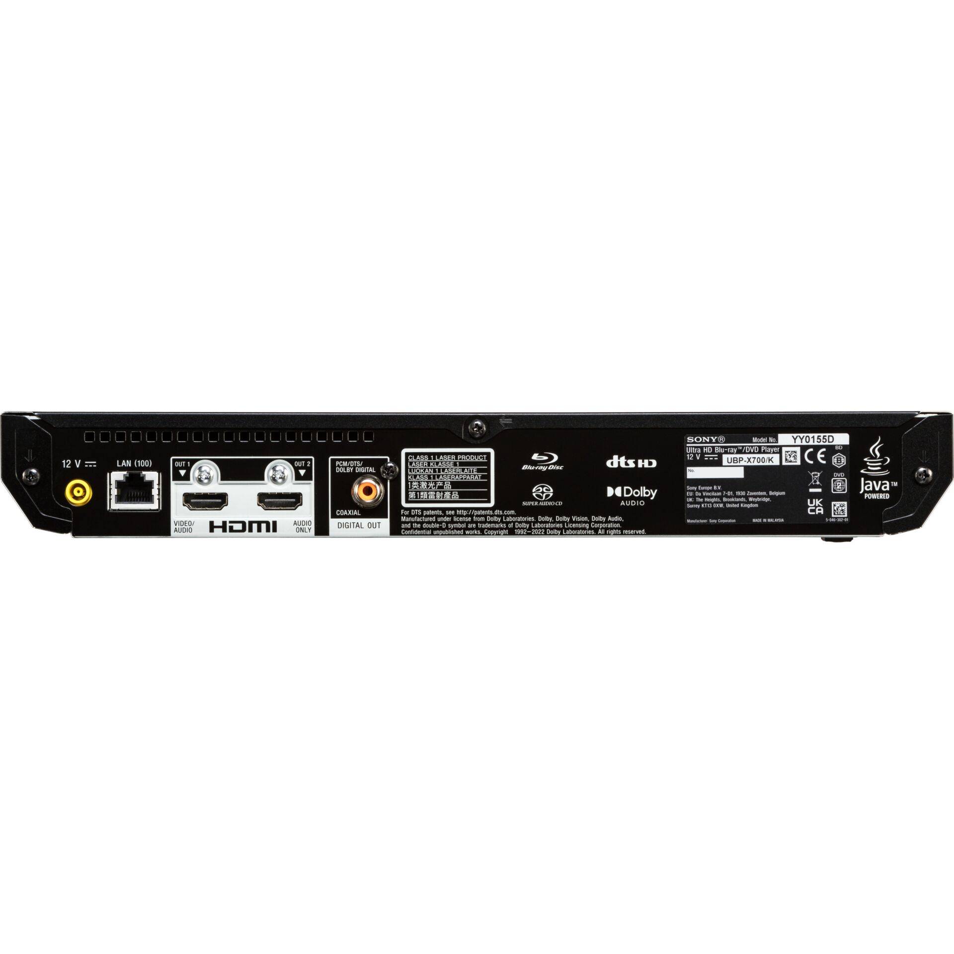Sony UBP-X700K 3D Blu-ray-Disk-Player Hochskalierung Ethernet Fast-1