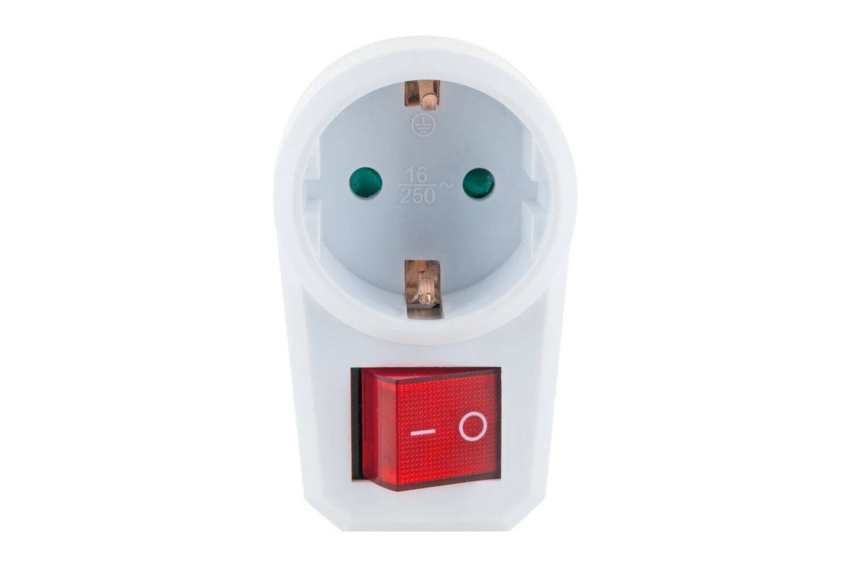 SCHWAIGER - Steckdose 1xSchuko mit Schalter weiß-4