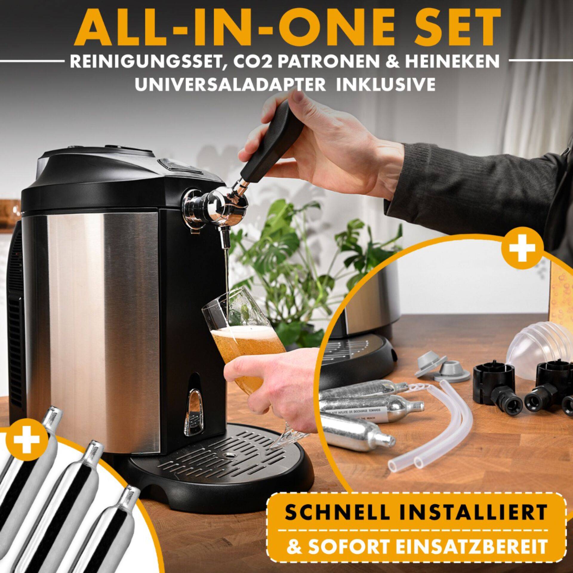 CLATRONIC Bierzapfanlage BZ 3740, schwarz/silber (95273829)-1
