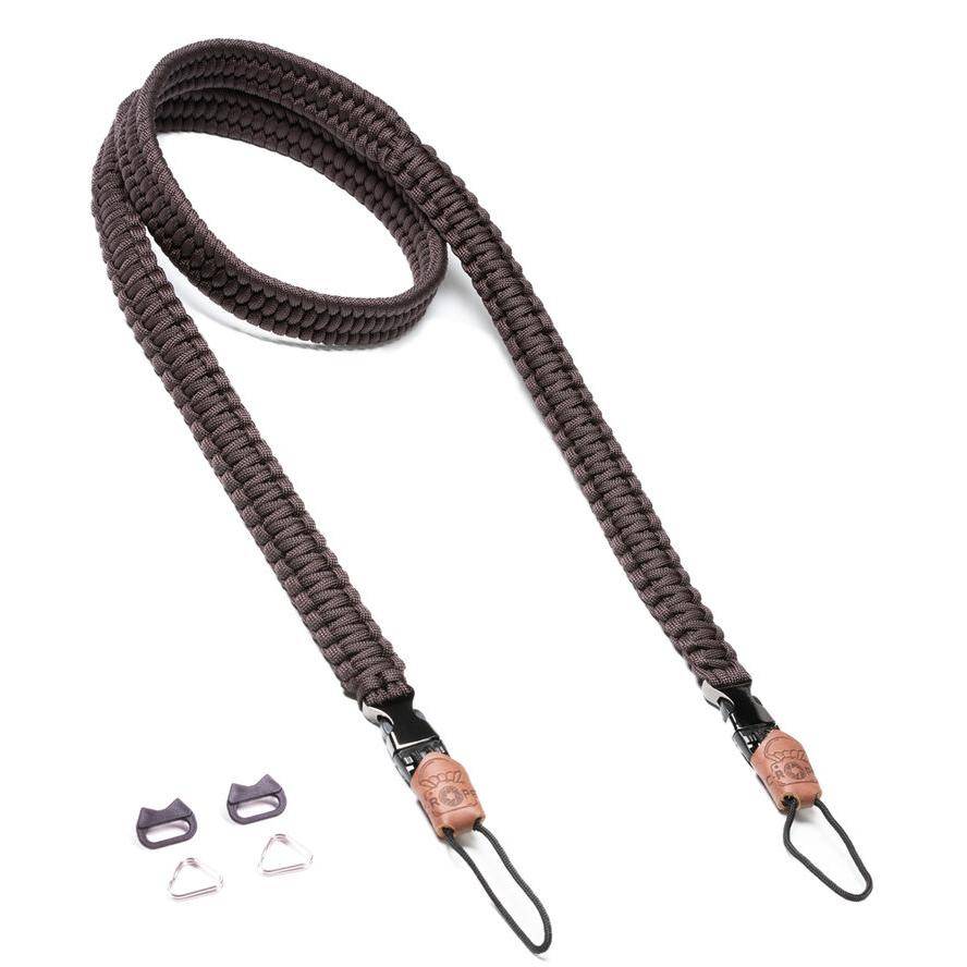 C-ROPE Kameragurt Traveler aus Paracord Dark Coffee retail-0