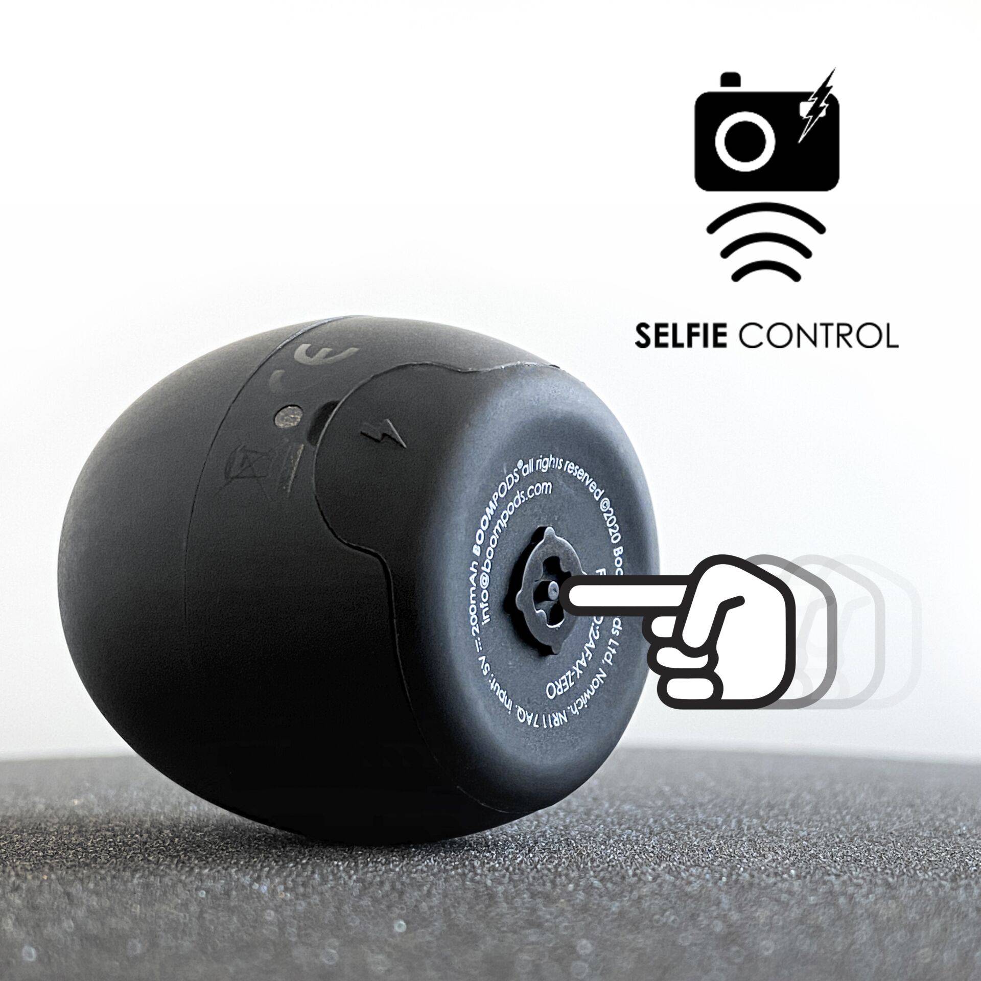 Boompods Zero Bluetooth® Lautsprecher Freisprechfunktion, stoßfest, Wasserfest Schwarz-1