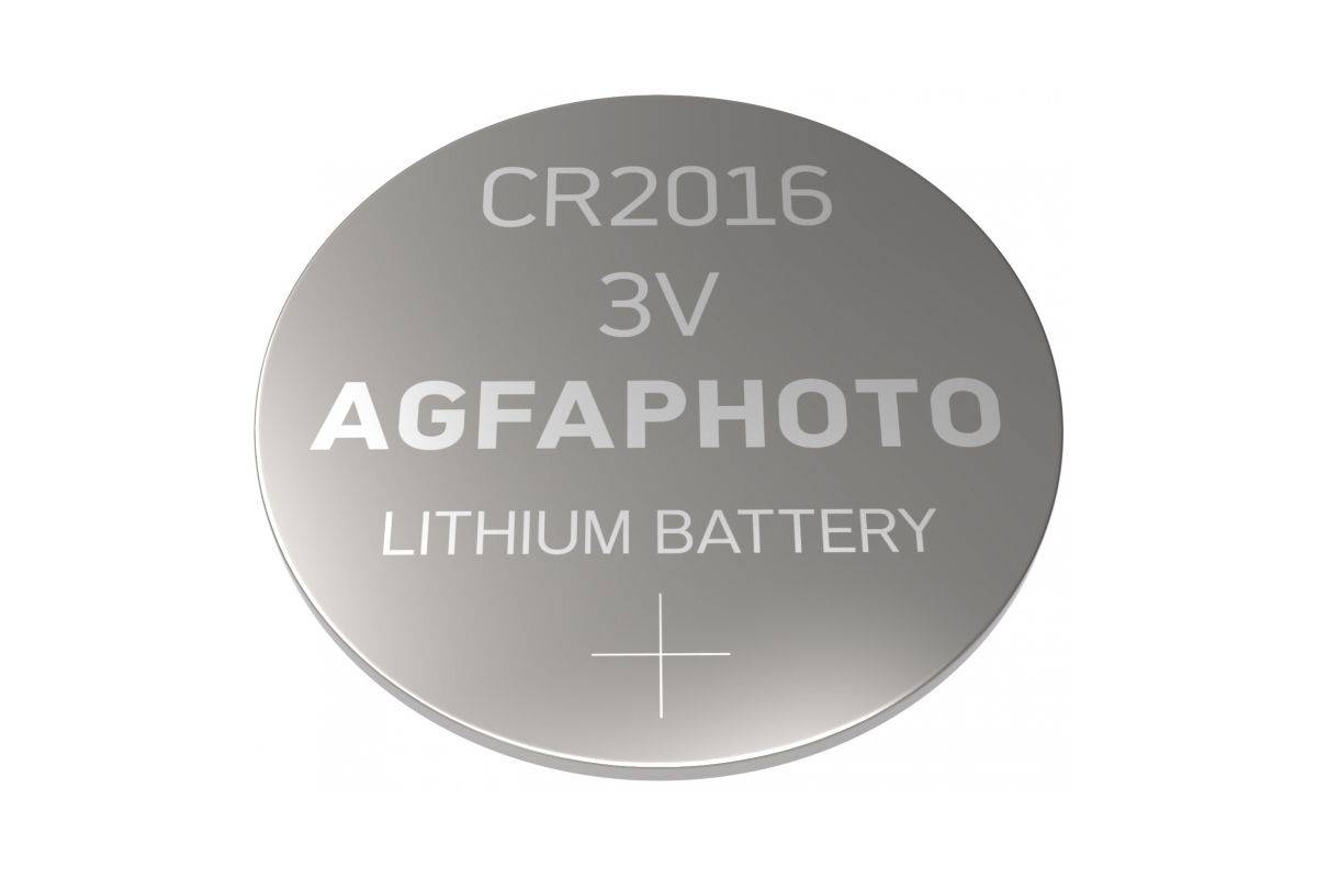 Agfaphoto Batterie Lithium, Knopfzelle, CR2016, 3V Extreme, Retail Blister (5-Pack)-0