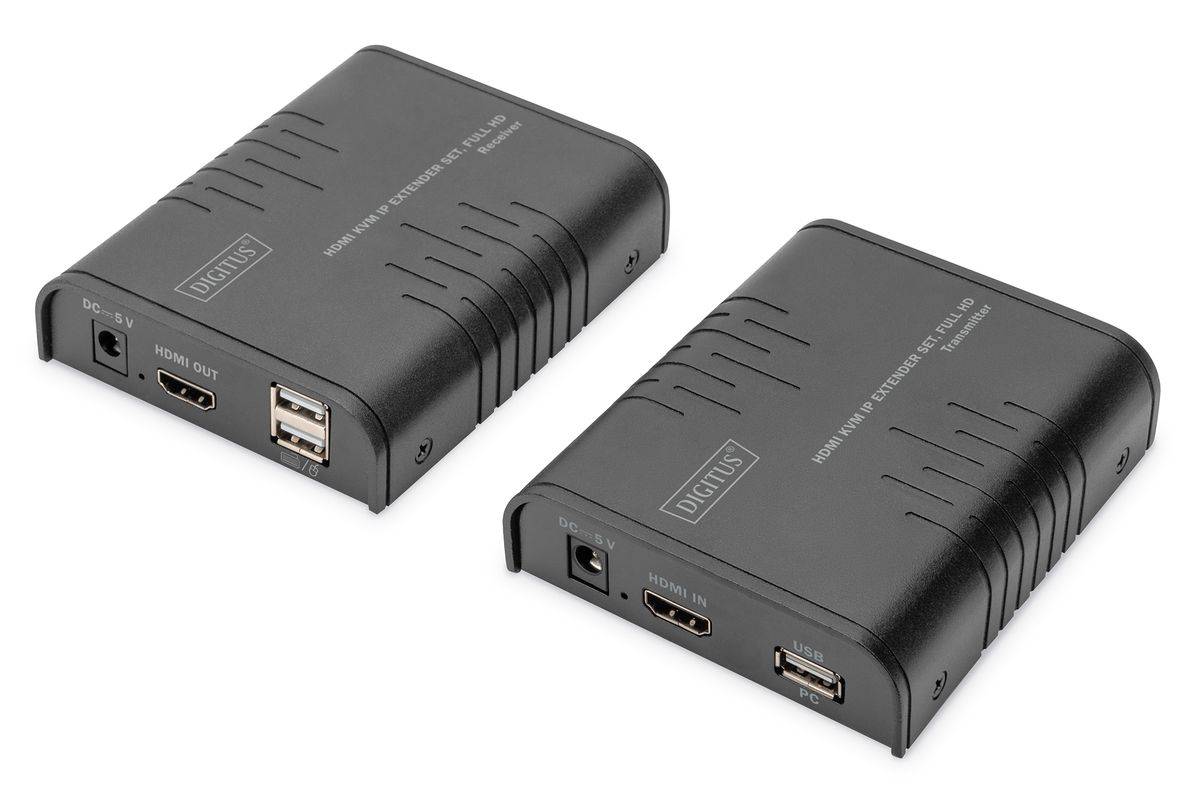 DIGITUS HDMI KVM IP Extender Set, Full HD-0
