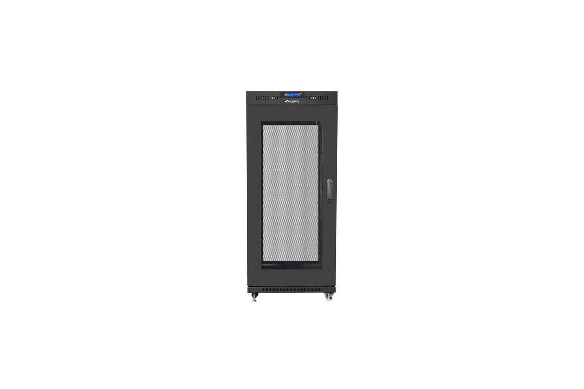 Lanberg 19" 800x1000 freist. LCD perfor.Tuer FlatPack sw - Rack-0