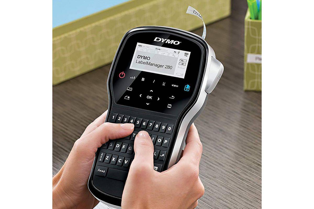 Dymo LabelMANAGER 280 Kit Beschriftungsgerät s/w Thermotransfer Rolle 1,2 cm 180 dpi bis zu 15 mm/Sek. USB Cutter-2