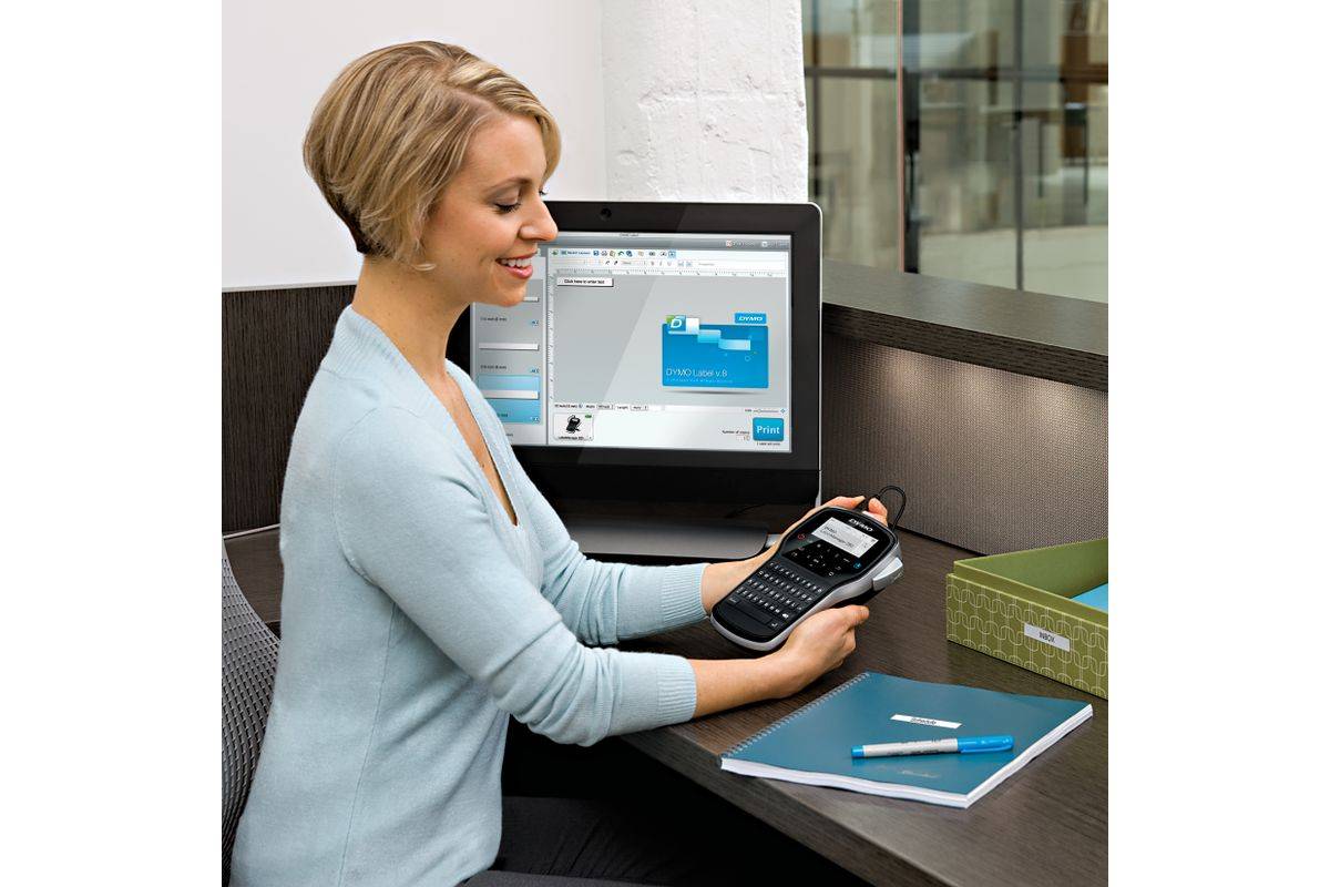 Dymo LabelMANAGER 280 Kit Beschriftungsgerät s/w Thermotransfer Rolle 1,2 cm 180 dpi bis zu 15 mm/Sek. USB Cutter-3