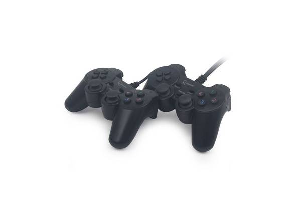 Gembird JPD-UDV2-01 - Game Pad - 10 Tasten - kabelgebunden (Packung mit 2)