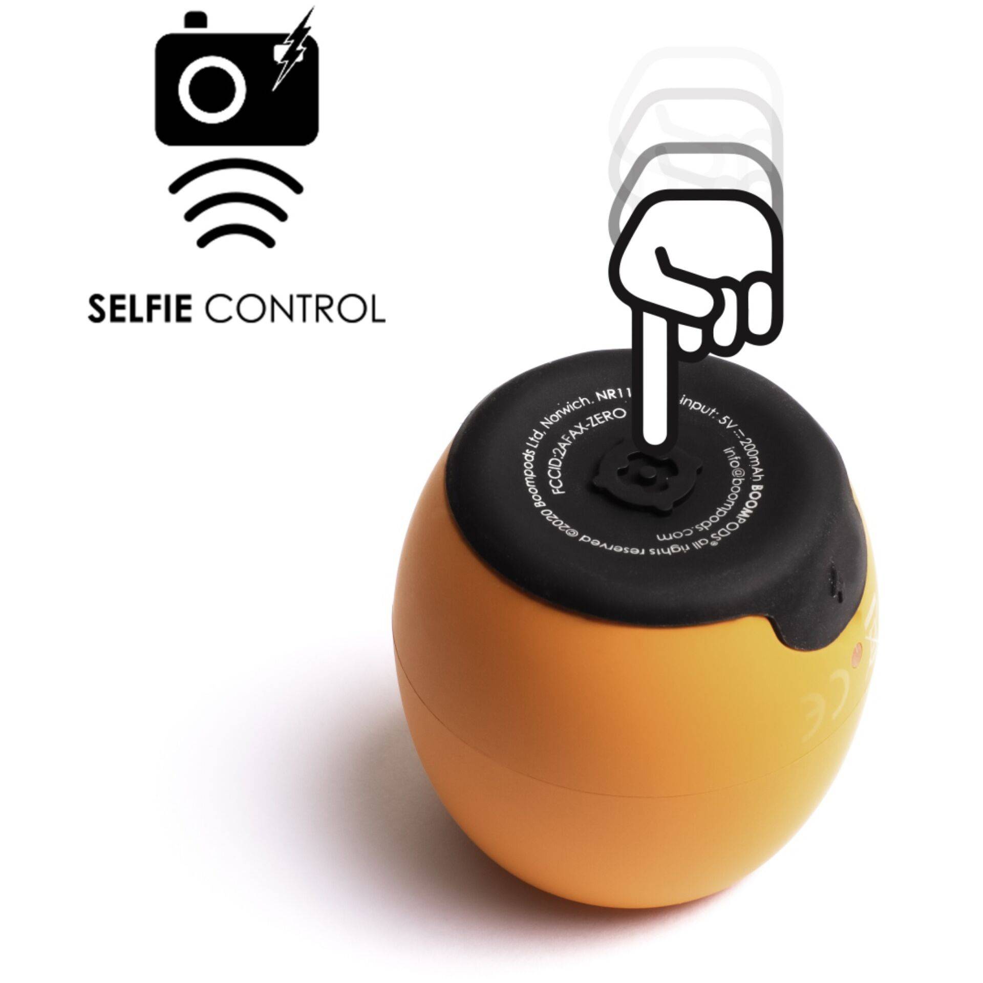 Boompods Zero Bluetooth® Lautsprecher Freisprechfunktion, stoßfest, Wasserfest Orange-1