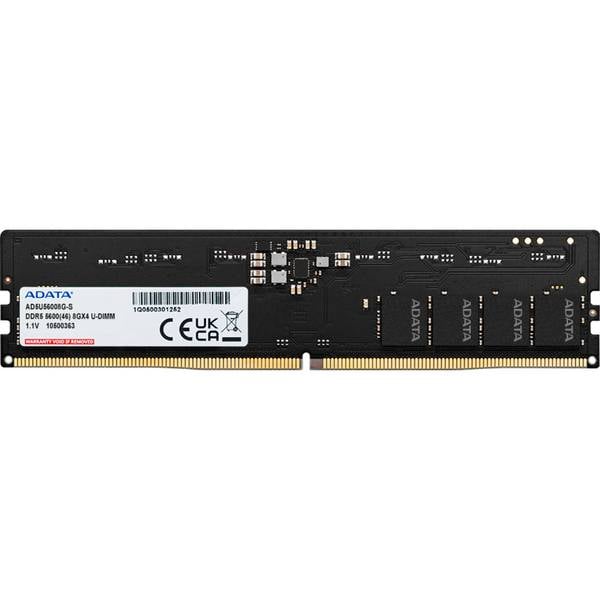 ADATA DDR5 5600 U-DIMM, 8 GB, 1 x 8 GB, DDR5, 5600 MHz, 288-pin DIMM