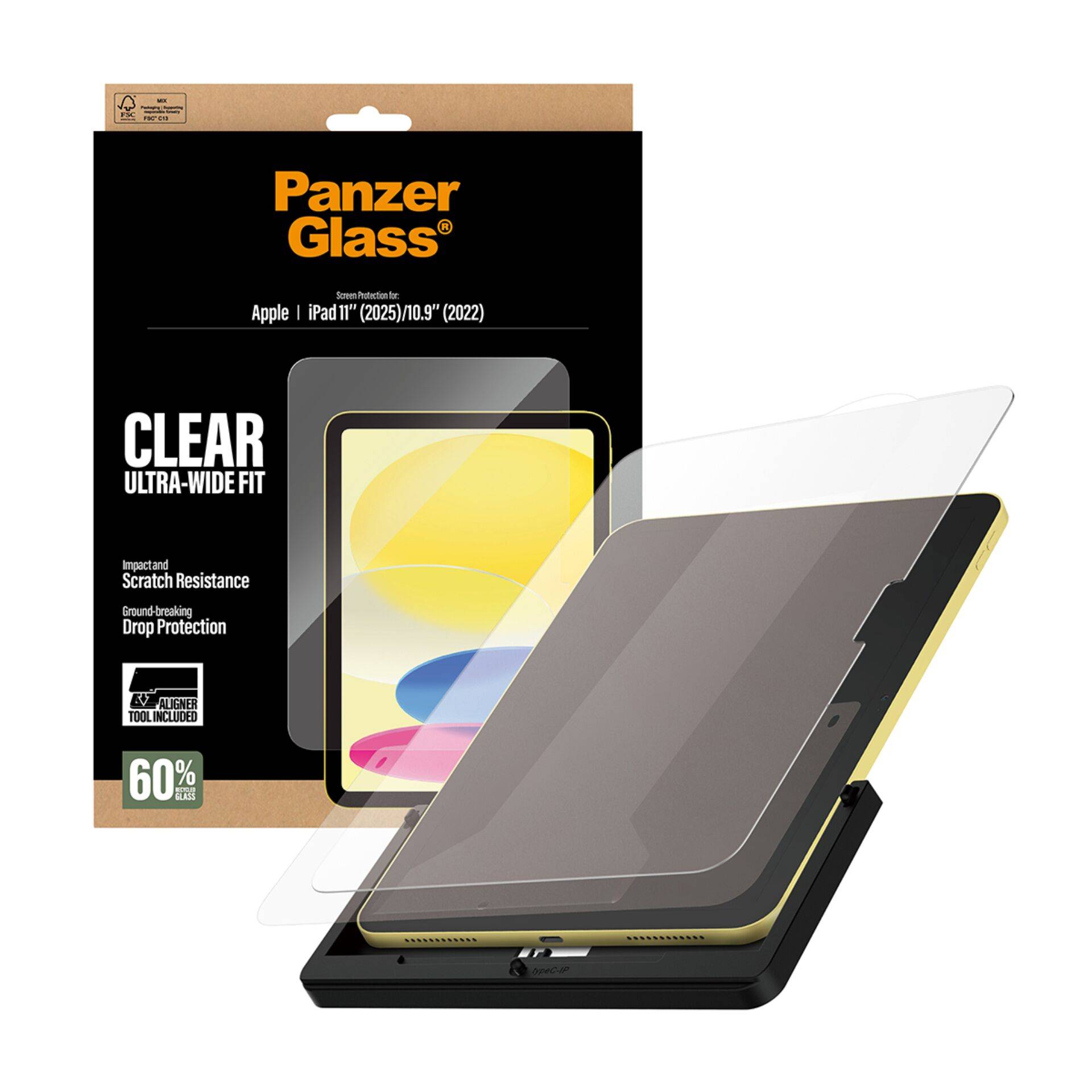 PanzerGlass ® Screen Protector iPad 11 (2025-2026) | 10.9 (2022) | Ultra-Wide Fit w. Fastfit &-1