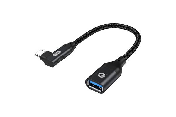 Conceptronic USB-Kabel - USB-C (M) gewinkelt zu USB Typ A (W)