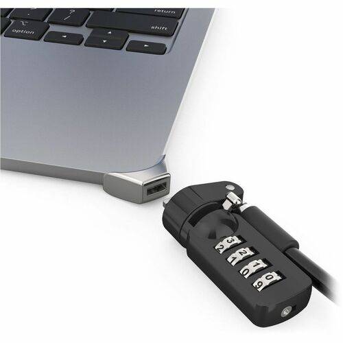 Compulocks Ledge Lock Adapter for MacBook Air 15" M2-M4 with Combination Cable Lock Silver --0