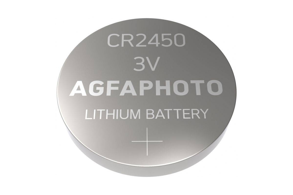 Agfaphoto Batterie Lithium, Knopfzelle, CR2450, 3V Extreme, Retail Blister (5-Pack)-0
