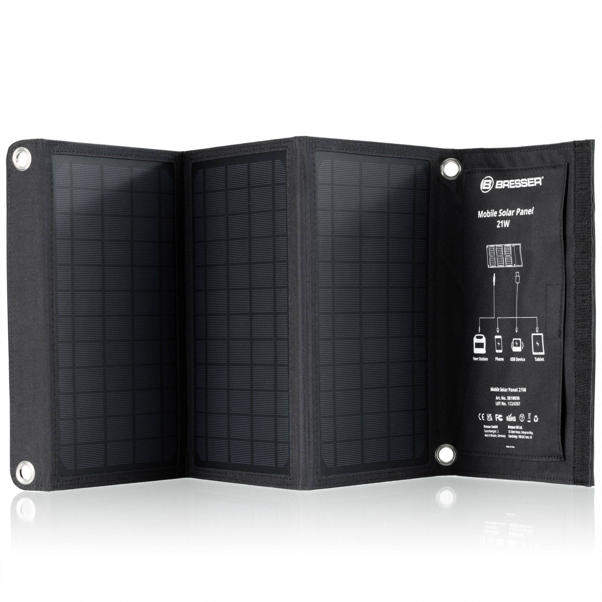 Bresser Mobile Solar Panel 21W mit USB-0