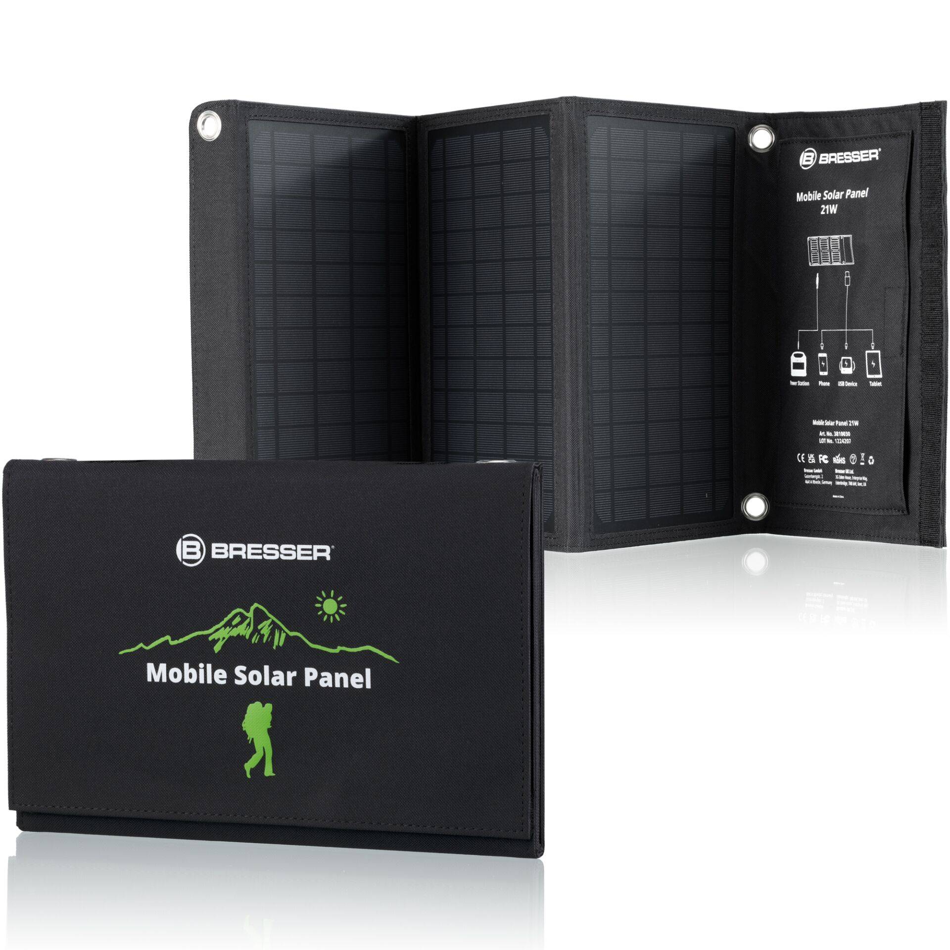 Bresser Mobile Solar Panel 21W mit USB-2