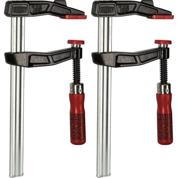 BESSEY Jubiläumsset 2x Tempergusszwinge TGA25SET-135 250/120