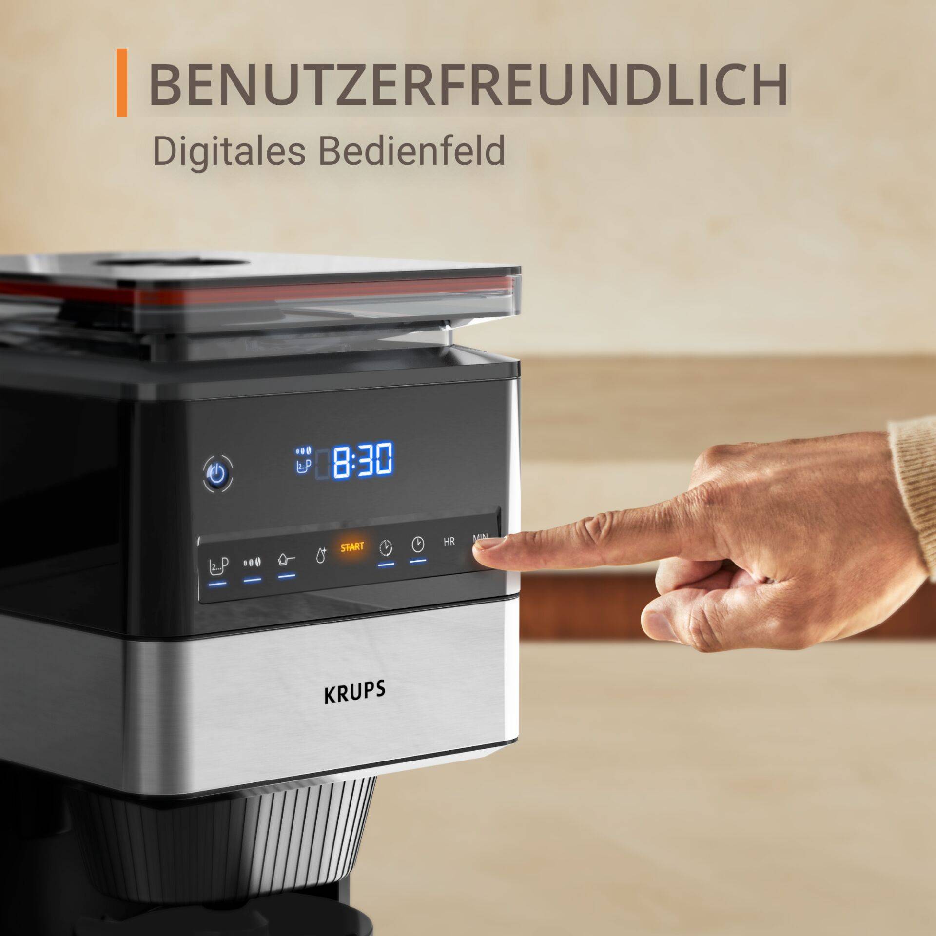 Aroma Partner KM8428, Filterkaffeemaschine, 1,5 l, Kaffeebohnen, Gemahlener Kaff-0