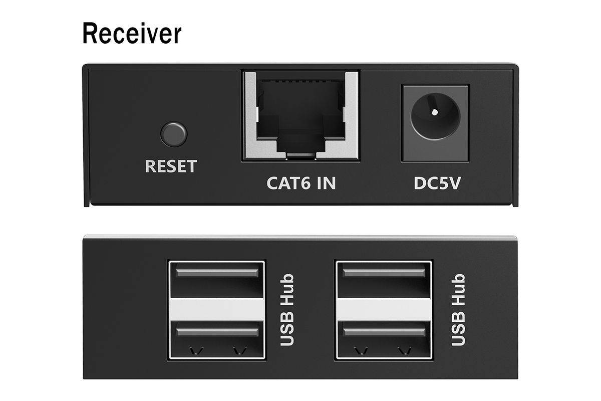 Digitus USB 2.0 CAT Extender, 4 Port USB-A, 150m DA-73120-1