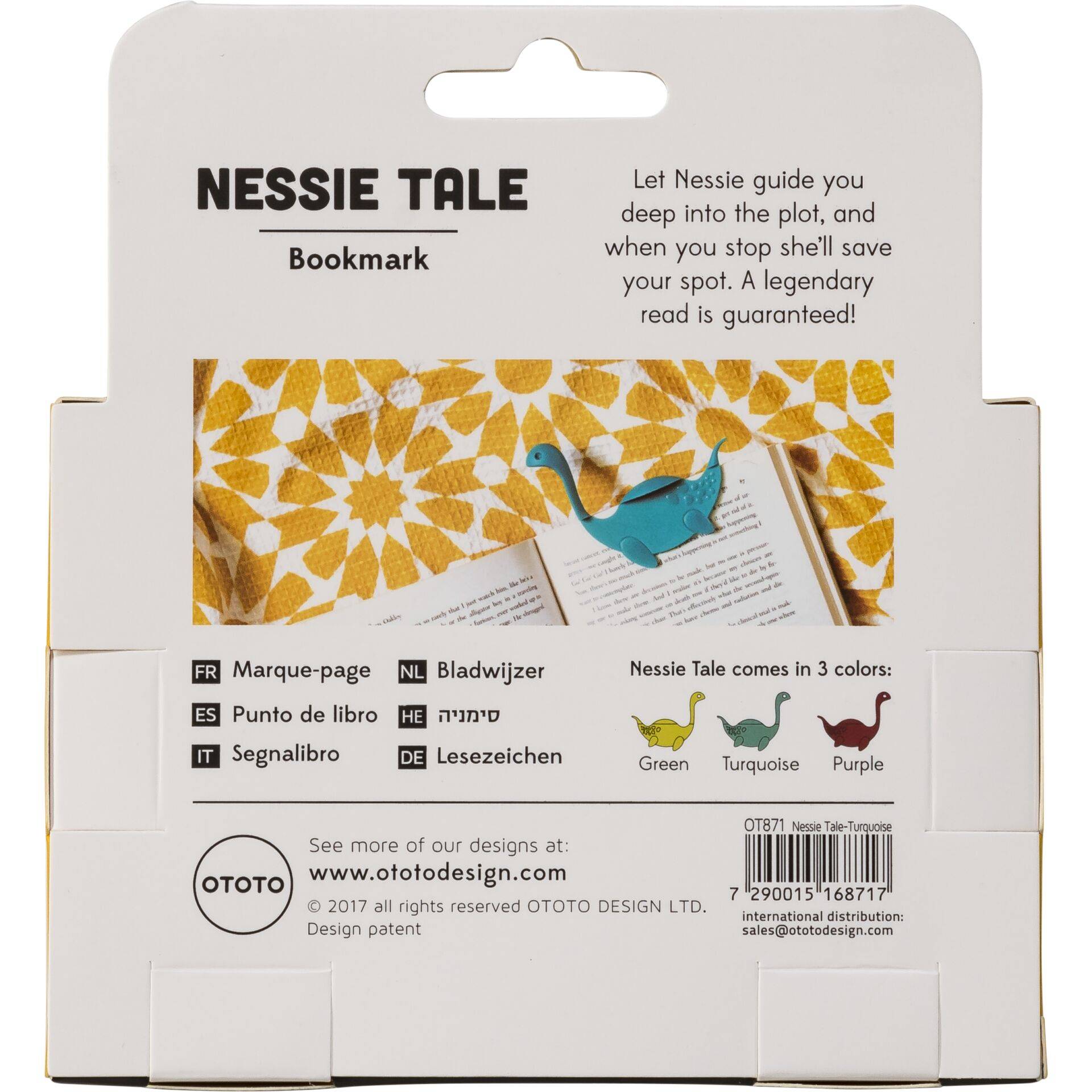 Ototo Design Nessie Tale Türkis Lesezeichen-1