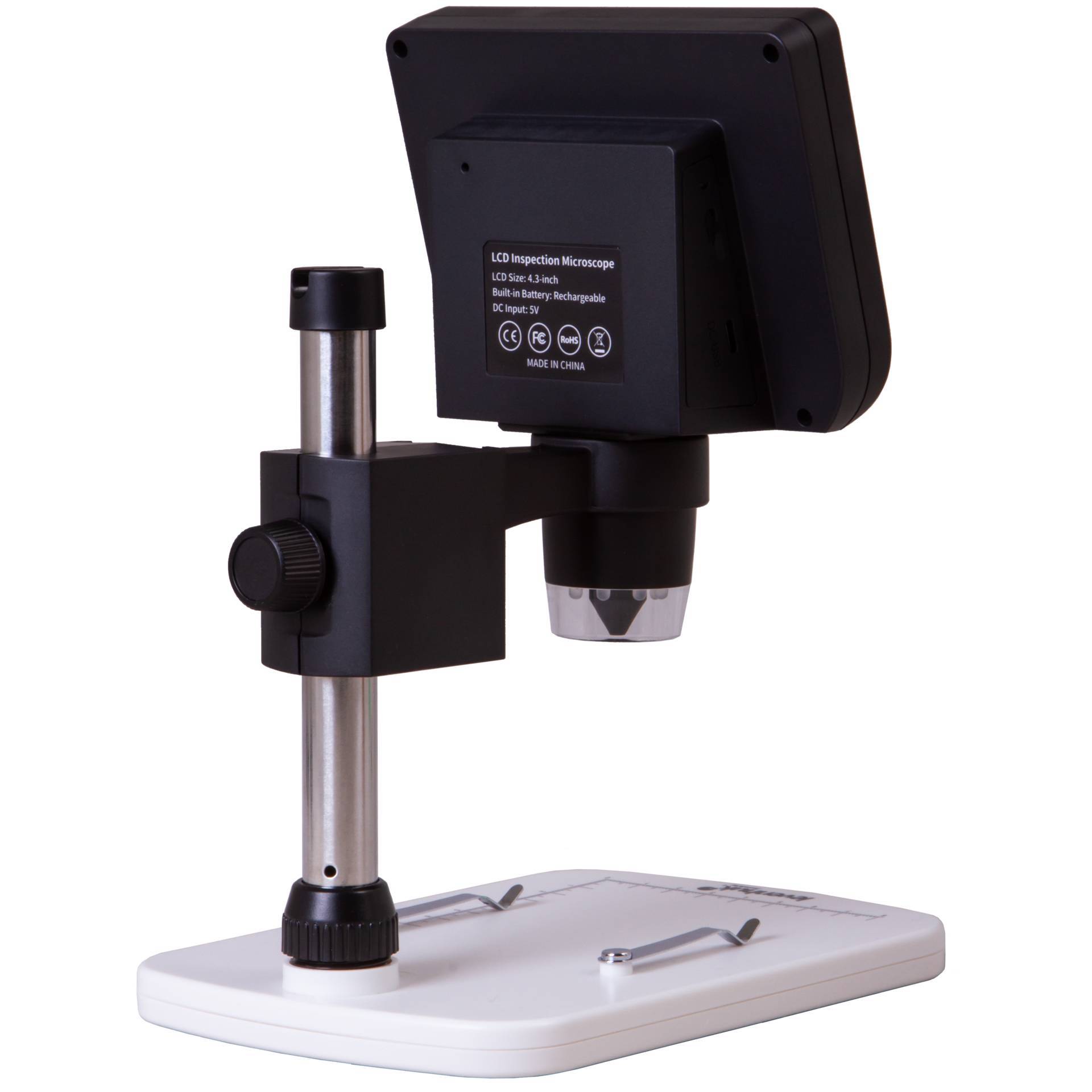 Levenhuk DTX 350 LCD, Digitales Mikroskop, Schwarz, Weiß, Kunststoff, LCD, 10,9 cm (4.3"), MicroSD (TransFlash)-1