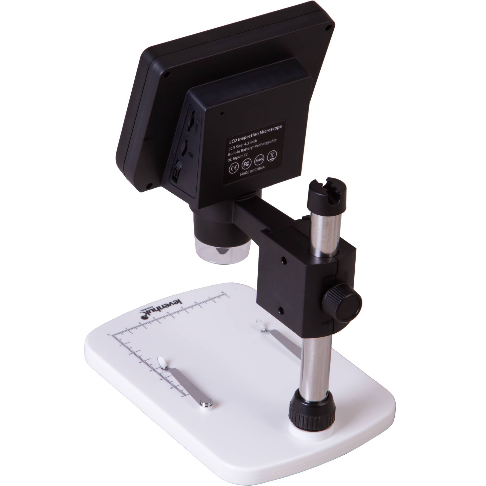 Levenhuk DTX 350 LCD, Digitales Mikroskop, Schwarz, Weiß, Kunststoff, LCD, 10,9 cm (4.3"), MicroSD (TransFlash)-2