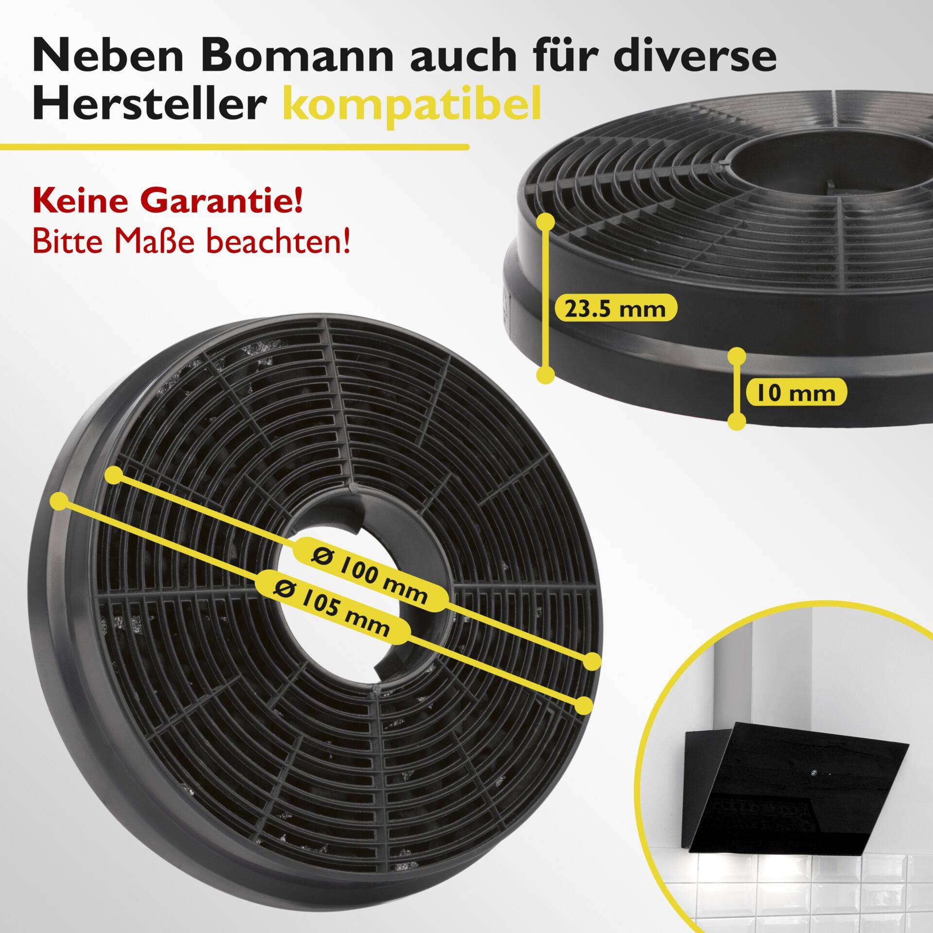 Bomann KF 563 - Aktivkohlefilter-Set für Abzugshaube-1