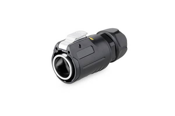 Good Connections® Industrie-Steckverbinder S1 - Unbestückter Stecker mit Klick-Arretierung, Aussparung für RJ45 Stecker