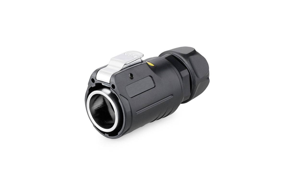 Good Connections® Industrie-Steckverbinder S1 - Unbestückter Stecker mit Klick-Arretierung, Aussparung für RJ45 Stecker-0