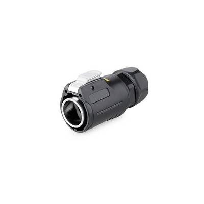 Good Connections® Industrie-Steckverbinder S1 - Unbestückter Stecker mit Klick-Arretierung, Aussparung für RJ45 Stecker-0