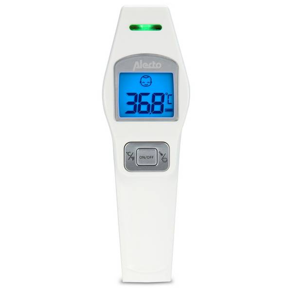Alecto BC-37, Fernabtastthermometer, Weiß, Stirn, Tasten, °C, °F, Körpertemperatur, Oberflächentemperatur