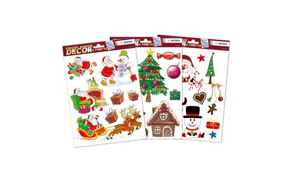 HERMA 15548, Mehrfarbig, Entfernbar, Fenster, Junge/Mädchen, Weihnachten, Polybag