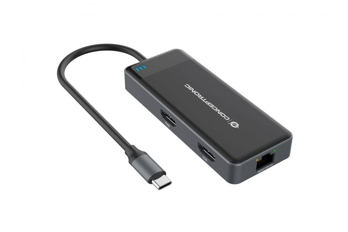 Conceptronic Dockingstation - USB-C - 2 x HDMI-2