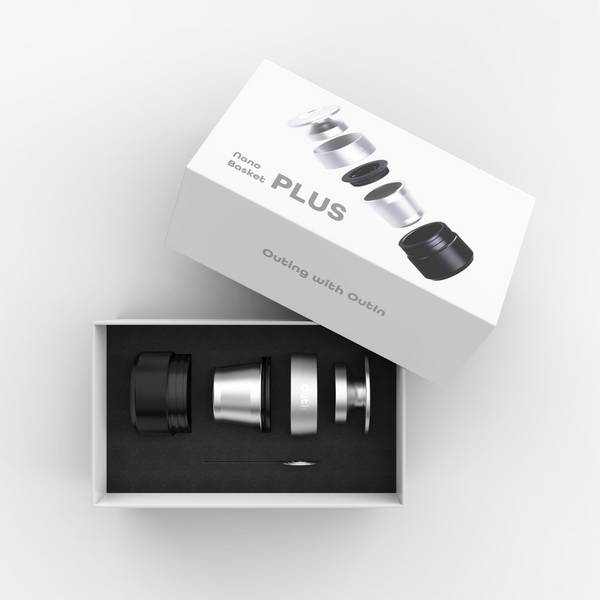 Outin OTEM-01-ACCESSORY-KIT, Kaffeezubereitungsset, OutIn, Nano Espresso, Schwarz, Silber, Edelstahl, 1 Tassen