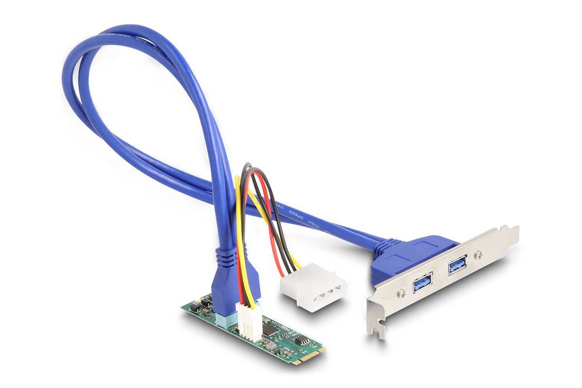 M.2 Key BM zu 2 x USB 5 Gbps Typ-A...-0