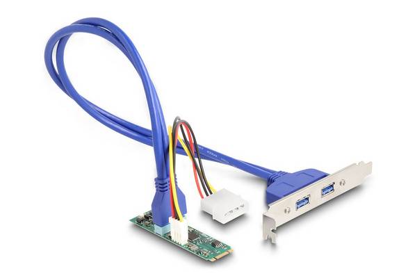 M.2 Key BM zu 2 x USB 5 Gbps Typ-A...