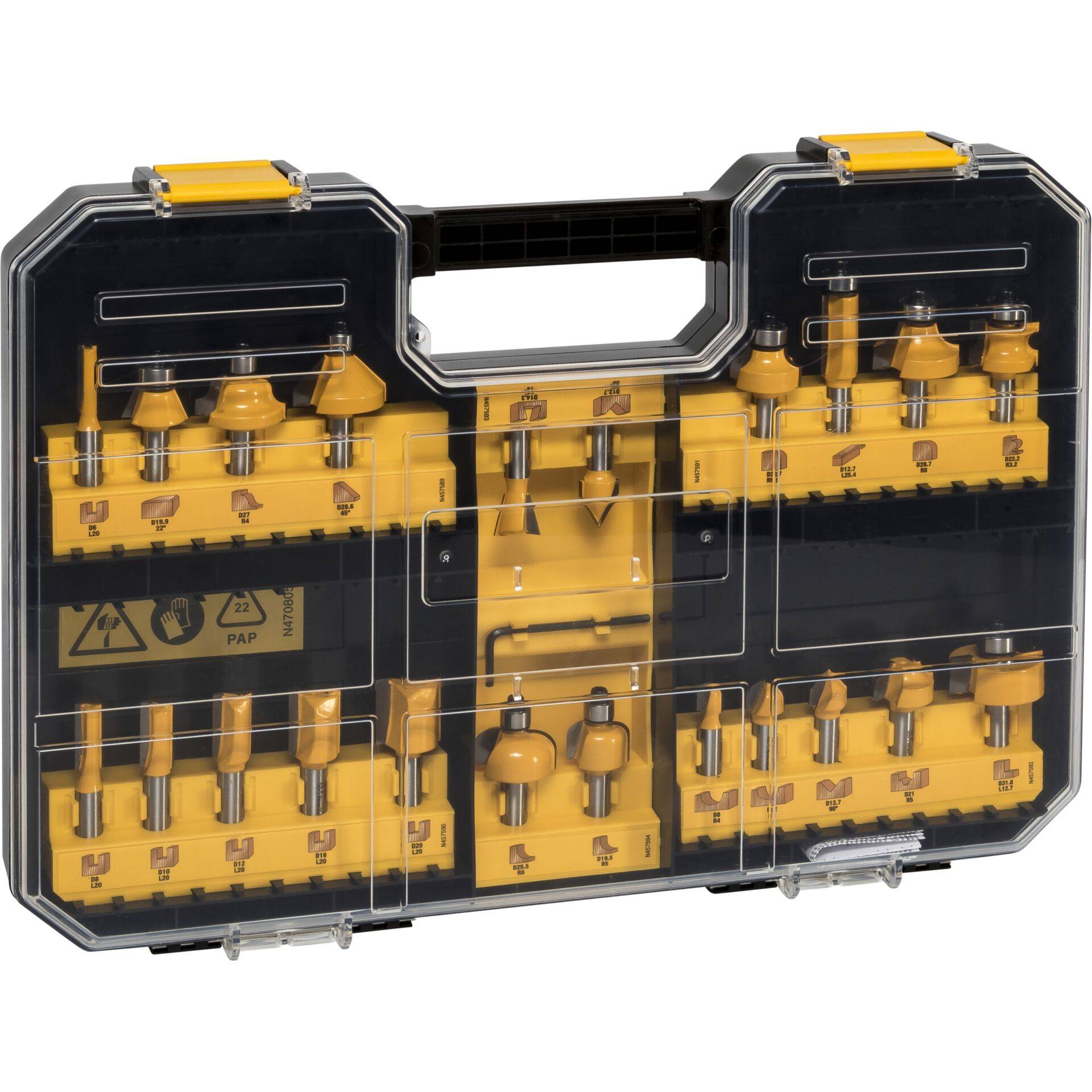 DeWALT DT90017-QZ - Fräs-Bitsatz - 22 Stücke-0