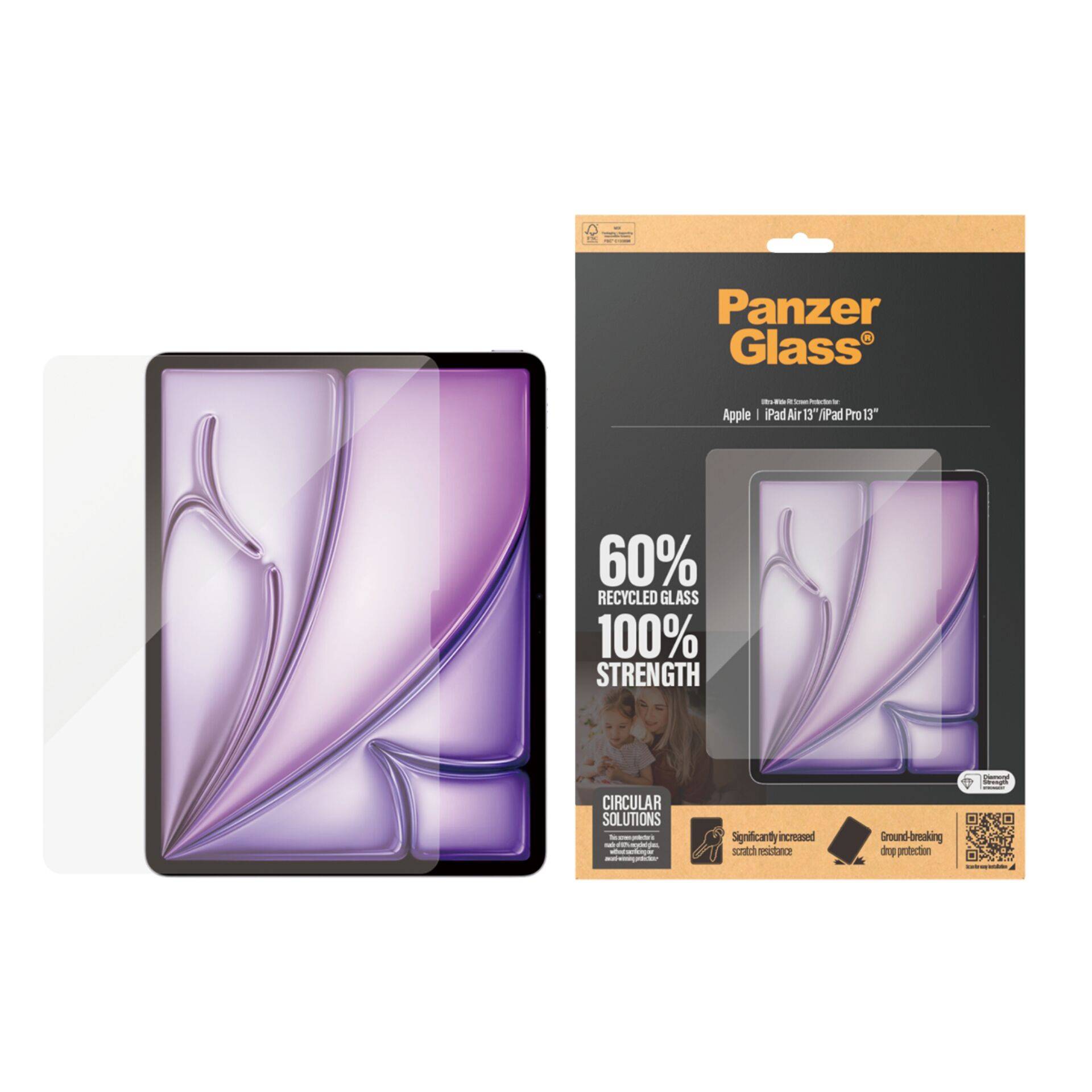 PanzerGlass® Displayschutzglas für Apple iPad Air 13"" (2024-2026) & Apple iPad Pro 13"" (2024,2025) Ultra-Wide Fit-1