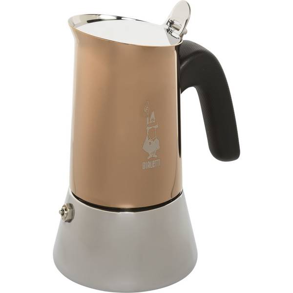 Bialetti Venus, Mokka-Kanne, 0,17 l, Kupfer, Edelstahl, Edelstahl, 4 Tassen, Thermoplast