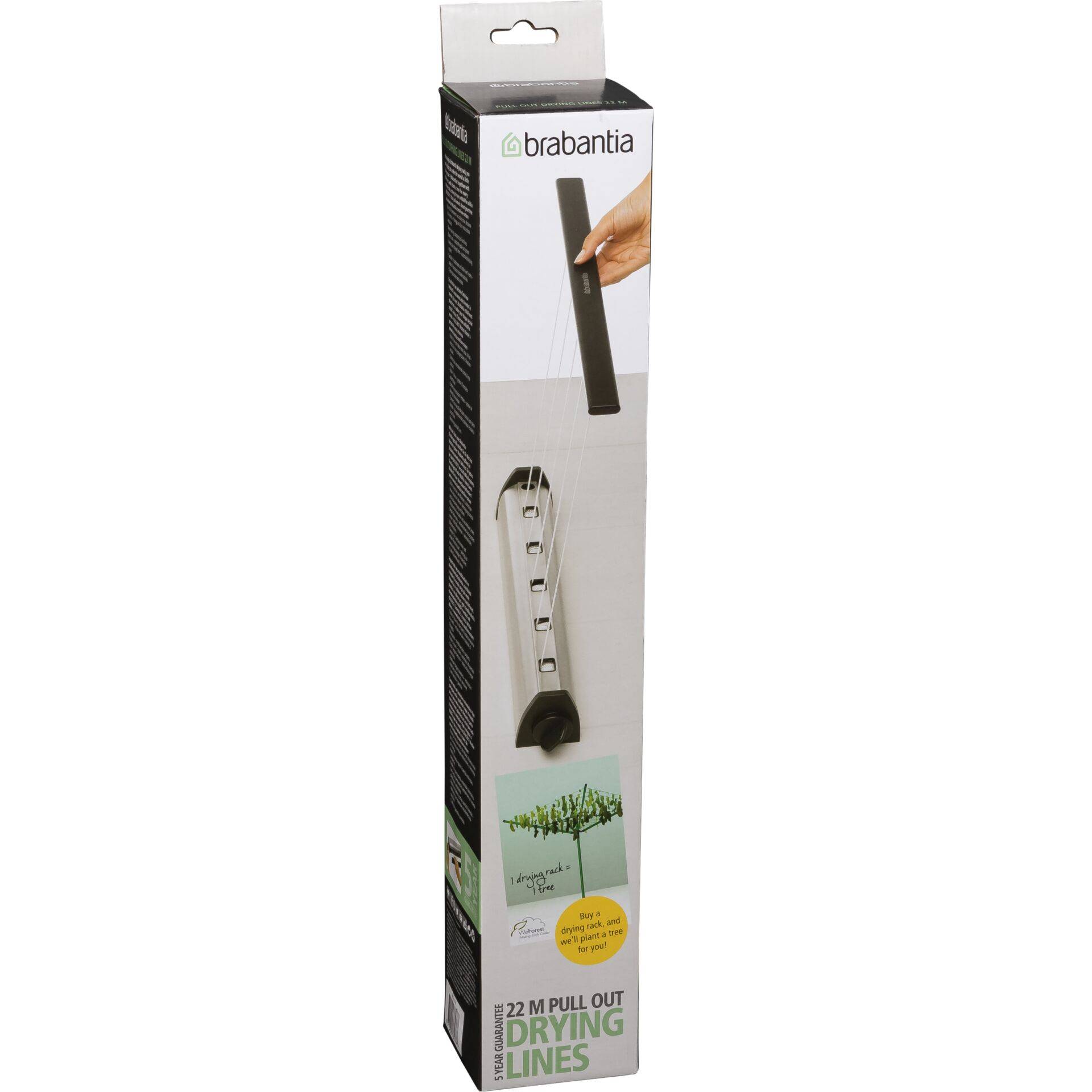 Brabantia Pull-Out Drying Lines Set, 2 pcs, 475 mm, 80 mm, 78 mm-1