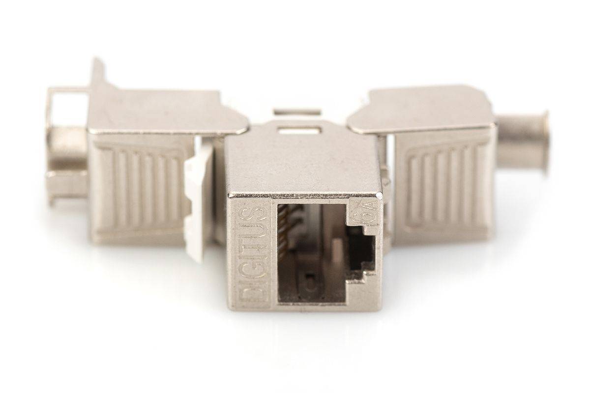 DIGITUS CAT 6A Keystone Jack shielded 8 pcs. tool free connection-0
