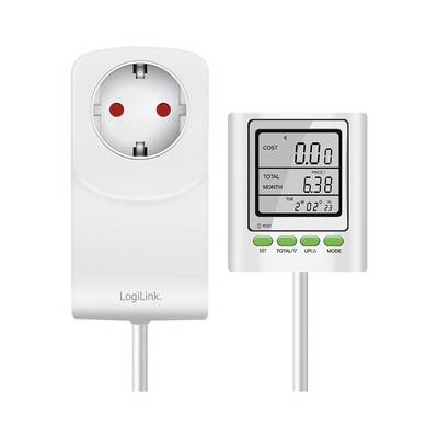 LogiLink Energiekostenmessgerät mit kabelgebundenem Display Home & Living Smart Plug&Play-0